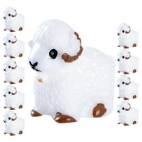 Raindrops Sheep Figurines DIY Materials White Resin 10Pcs