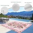 thumbnail image 3 of Pink Orchid Outdoor Rug for Patio/Deck/Porch, Non-Slip Large Area Rug 4 x 6 Ft, Spring Floral Flowers Leaves Botanical Indoor Outdoor Rugs Washable Area Rugs, Reversible Camping Rug Carpet Runner, 3 of 8