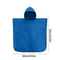 thumbnail image 3 of Beach Changing Towel Fast Dry Hooded Surf Robe with Pocket Adjustable Sleeves Microfiber Bath Swim Wetsuit Cover Up for Surfing Swimming Pool Kids 23.6x23.6in Multi Color, 3 of 5