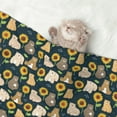 thumbnail image 2 of Naloa Bear Sunflower Dog Blanket, 3 Sizes Cat Blanket for Indoor Cats Large Medium Small Dog Gifts-, 2 of 8