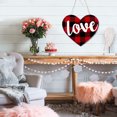 thumbnail image 6 of Valentine's Day Wooden Sign for Front Door Hanging Valentines Love Heart Wooden Sign for Wedding Anniversary Home Indoor Outdoor Wall Window Decoration Hanging Decor, 6 of 6