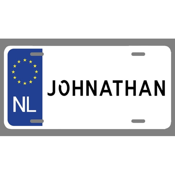 Johnathan Name Euro Style License Plate Tag Vanity Novelty Metal | UV Printed Metal | 6-Inches By 12-Inches | Car Truck RV Trailer Wall Shop Man Cave | NP1125