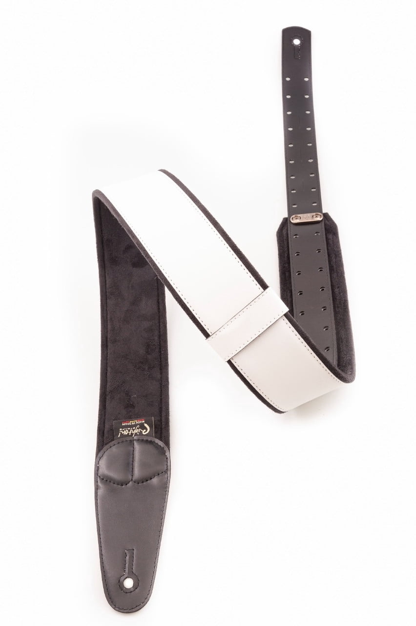 RightOn! Mojo Collection Charm-60 White Guitar Strap