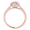 thumbnail image 4 of Aonejewelry 0.50 Ct. Ttw Octa-Halo Diamond Wedding Engagement Ring In 10k Solid Rose Gold, 4 of 4
