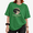 Green-1, variant on Women's Vintage Sepia Full Moon Two Tone Copy Moon Joy Quote Graphic Cropped Short Sleeve T-shirt Classic Relaxed Fit Casual Tee For Retro Night Sky Aesthetic Lovers