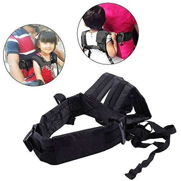 Cinturón de seguridad para motocicleta para niños Correas traseras ajustables para niños en bicicleta negra