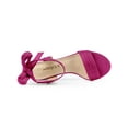 thumbnail image 4 of BLISSFUL STEP Women's Shoes Slingback Back Ankle Open Toe Tie Block Heels Sandals Hot Pink 9.5, 4 of 7