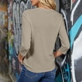 thumbnail image 7 of Tops for Women 3/4 Sleeve Crew Neck Casual Pullover Sweatshirt, 7 of 7