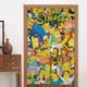 thumbnail image 4 of Cortina de puerta semiopaca con patrón de patchwork de dos piezas de Los Simpsons, cortinas opacas decorativas para dormitorio, sala de estar, decoración de habitación de niños, 34 x 56 pulgadas,, 4 of 7