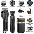 thumbnail image 6 of KEMEI Professional Hair Clippers for Men, Cordless Complete Barber Clipper T-Blade Trimmer Foil Shaver Set, Electric Hair Cutting Full Kit with 9 Guide Comes, USB Rechargeable, 6 of 6