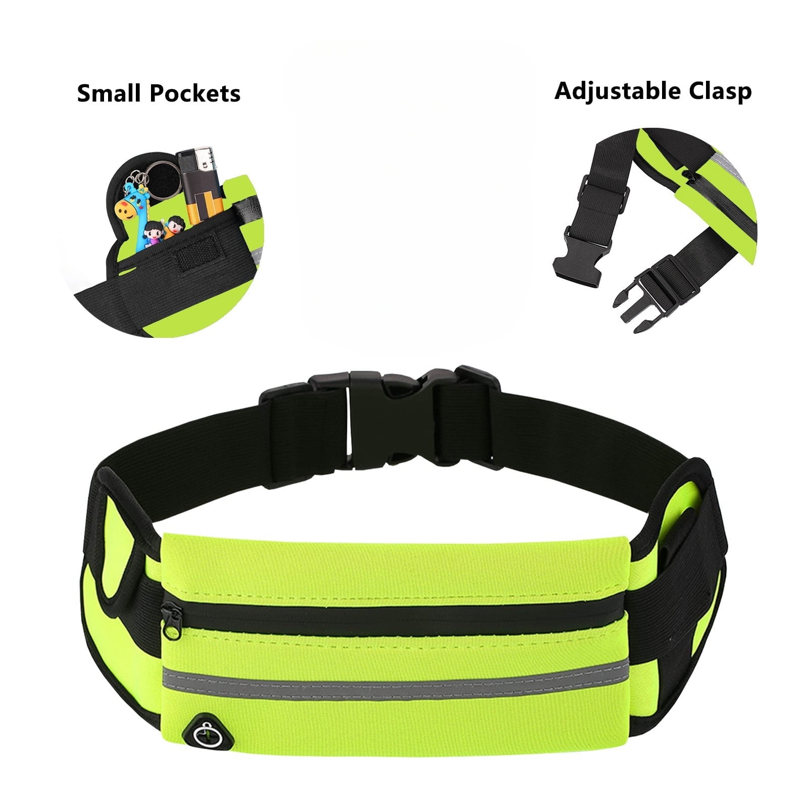 Ceinture De Course Étanche Homme Femme - Sac Banane Sport Avec Porte-Bouteille Et Pochette Smartphone Jusqu'à 6,5 Pouces - Running, Randonnée, VTT