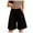 Black, variant on IROINNID Women's Casual Solid Embroidered Shorts Oversize Wide Leg Shorts With Pocket