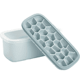 thumbnail image 1 of Ice Cube Tray, Ice Bin for Freezer With Lid, Double Layer Honeycomb Shape Silicone Ice Trays for Ice Cream, Whiskey, Cola, 1 of 5