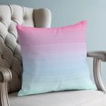 thumbnail image 4 of Pillow Covers 24x24 Set of 2, Pink Blue Ombre Striped Throw Pillow Covers Decorative Couch Cushion Cover, Vintage Stripes Farmhouse Line Microfiber Soft Square Pillowcases for Bedroom Living Room, 4 of 9
