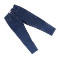 thumbnail image 4 of Pantalones de mujer hasta el tobillo de algodón elástico, pierna recta, cómodos, tiro alto, con bolsillos laterales, azul oscuro 29, 4 of 15