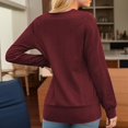 thumbnail image 2 of AKOEE Knit Sweaters Long Sleeve Tunic Tops for Women Loose Fit Square Neck Fall Winter Casual Dressy Pullovers (M, Red), 2 of 7