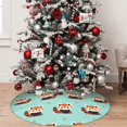 thumbnail image 5 of Lsque Fox Print Christmas Tree Skirt, Tree Skirt with Ties or Velcro, Perfect for Holiday Decorations, Halloween, and New Year-30", 5 of 7