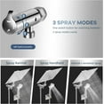 thumbnail image 2 of Shower Head ” High Pressure Rain/Hand Shower Combo with ” Extension Arm Function Hand Shower LeakProof Shower Head with Holder/Shower Hose Height/Angle Adjustable(” Chrome Pla, 2 of 6