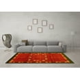 thumbnail image 3 of Ahgly Company Indoor Round Abstract Yellow Contemporary Area Rugs, 4' Round, 3 of 4