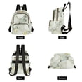 thumbnail image 4 of FORMRS Mini Backpack Purse for Women Travel Daypack Casual Shoulder Bag, Gray Marble Pattern, 4 of 7
