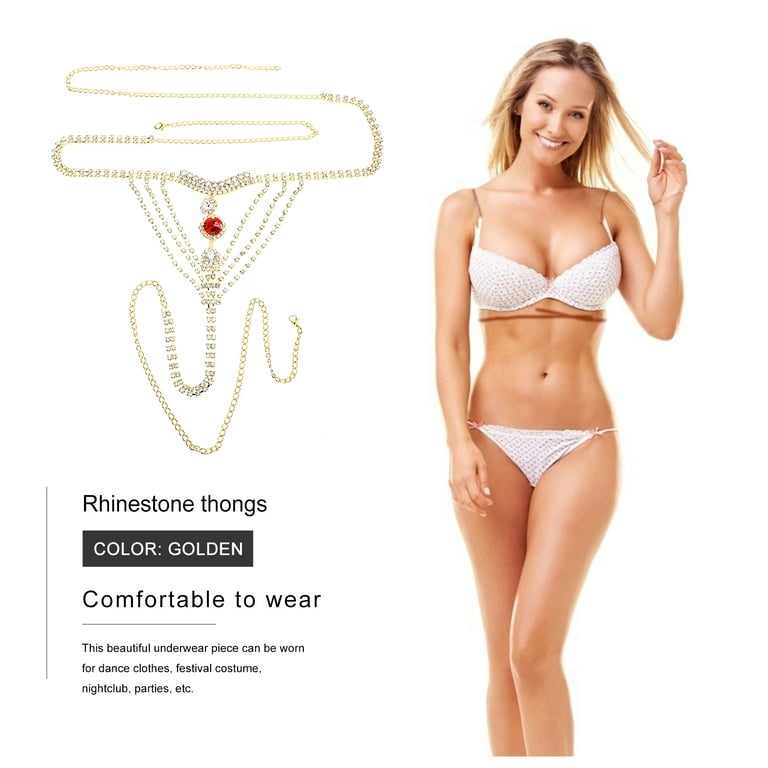 Sexy Rhinestone Underwear Thong Nightclub Crystal Panties for Women Girls  Ladies
