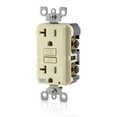 thumbnail image 3 of Leviton Smartlockpro Weather & Tamper-Resistant Duplex Gfci Receptacle With Led, Ivory, Nema 5-20R, 125 Volts, 20 Amps, 3 of 4
