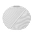 thumbnail image 1 of Flat Leaf Ceramic Vase, Leaves Pattern Porcelain Vase White Skid Resistance Nordic Style  For Bookshelf For Kitchen, 1 of 8
