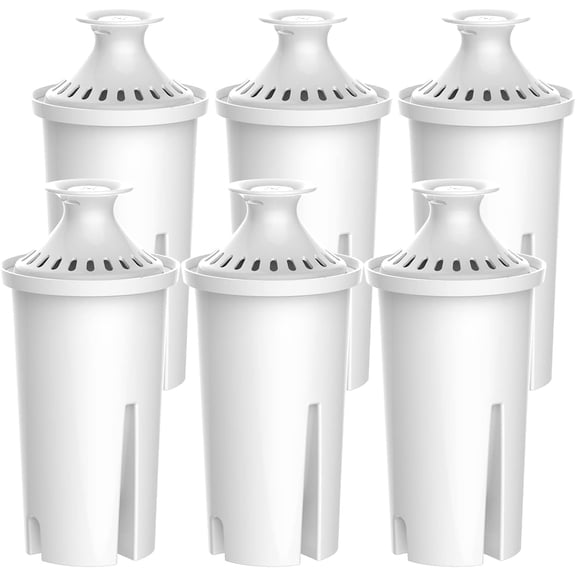 Waterdrop Replacement for Brita® Filters, Pitchers, Dispensers, NSF Certified Pitcher Water Filter, Brita® Classic OB03, Mavea® 107007, 35557, and More, Pack of 6
