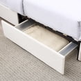 thumbnail image 5 of Miniyam Queen Size Ivory Boucle Upholstered Bed with 4 Storage Drawers & Curved Stitched Tufted Headboard for Adult, 5 of 7