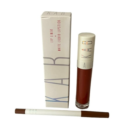 KAB Cosmetics Lip Liner + Matte Liquid Lipstick Lip Kit Promiscuous