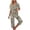 Beige A, variant on Womens Pajamas 2 Piece V-Neck Short Sleeve Tops with Capri Pants Pjs Sets Print Comfy Sleepwear