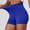 Blue, variant on Sevevn Women's Fitness Outdoor High Waisted Yoga Clothes For Running Riding Sports Solid Color Pocket Yoga Pants Shorts With Pocket