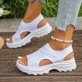 thumbnail image 4 of Dakaela Womens Walking Sandals Arch Support Platform Orthotic Slingback Summer Shoes Plantar Fasciitis Casual Open Toe Sport Sandal White Size 7.5, 4 of 9
