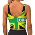 thumbnail image 4 of Sports Bra Women Running Yoga Clothes Vest Jamaica Kingdom Flag Gathering Fitness Vest, 4 of 7