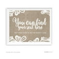 thumbnail image 1 of Find Your Seat Here, Place On Dance Floor Burlap Lace Wedding Party Signs, 1 of 1