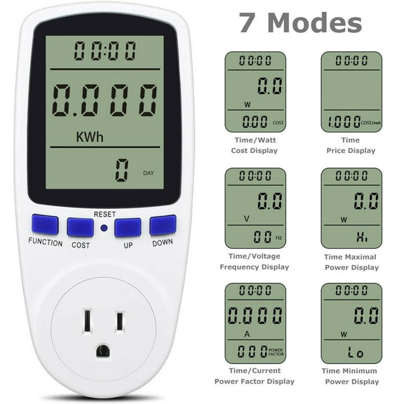 Digital Power Saving Energy Monitor Watt Amp Volt KWh Meter Electricity Analyzer