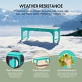 thumbnail image 4 of WestinTrends Malibu 46" length backless Outdoor Garden Bench, Turquoise, 4 of 14