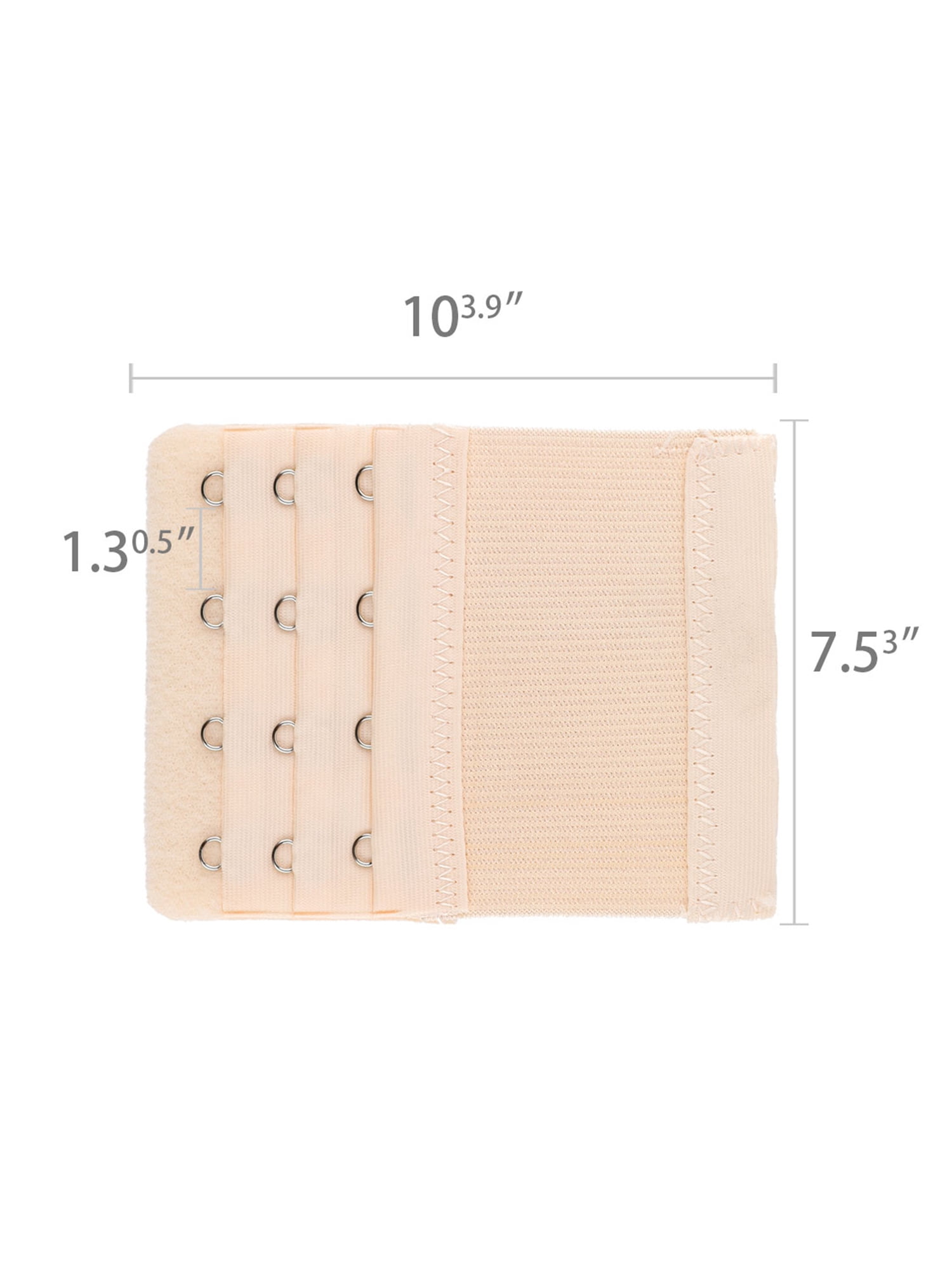 Unique Bargains 2 Pcs Bra Extenders Elastic Bra Strap Extension 3-Row 2/3/4 Hook