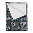 thumbnail image 2 of Floral Soft Flannel Fleece Blanket, Abstract Tropical Nature Full of Exotic Foliage Leaves and Flower Look Dots Artwork, Cozy Plush for Indoor and Outdoor Use, 50" x 60", Multicolor, by Ambesonne, 2 of 5