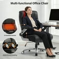 thumbnail image 4 of EOP 23.62'' Extra Wide Office Chair, 600 Lbs Big and Tall Executive Office Chair with Heat and Kneading Massage, Ergonomic Computer Chair with 3D Flip-up Arms, Black, 4 of 10
