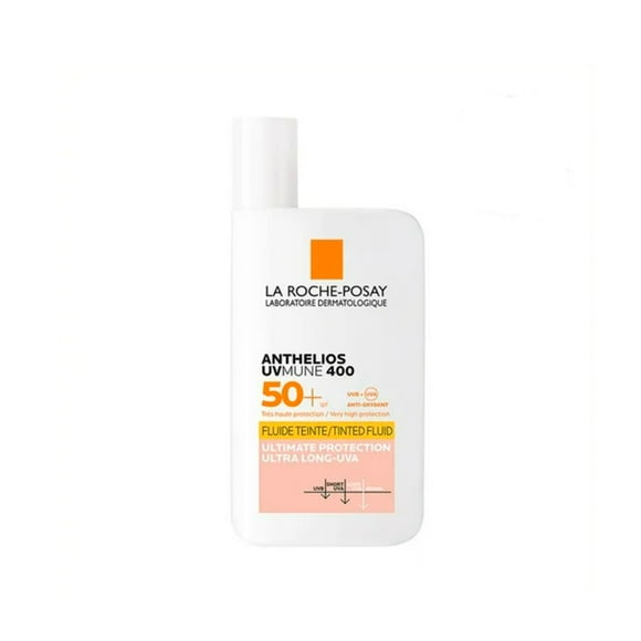 Protector Solar Facial La Roche-Posay Anthelios UVMUNE Fluido Invisible Con Color para Todo Tipo de Piel FPS50+ 50ml