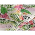 thumbnail image 3 of Ambesonne Tropical Vibes Quilted Bedspread Set 3 Pcs, Memphis Leaf Bloom, King, Dark Coral Fern Green, 3 of 4