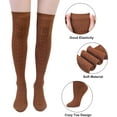 thumbnail image 2 of Zhengup 4 Pairs Thigh High Socks for Women Knit Long Over the Knee Socks Knee High Socks Gifts, 2 of 6