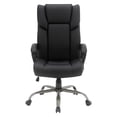thumbnail image 3 of Scranton & Co High-Back Black Faux Leather Executive Chair Titanium Base, 3 of 8