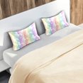 thumbnail image 7 of GZHJMY Rainbow Unicorn Stripe Satin Pillowcase for Hair and Skin Silk Pillowcase, Queen Size(20x30 inches) - Slip Cooling Satin Pillow Covers with Envelope Closure, 7 of 7