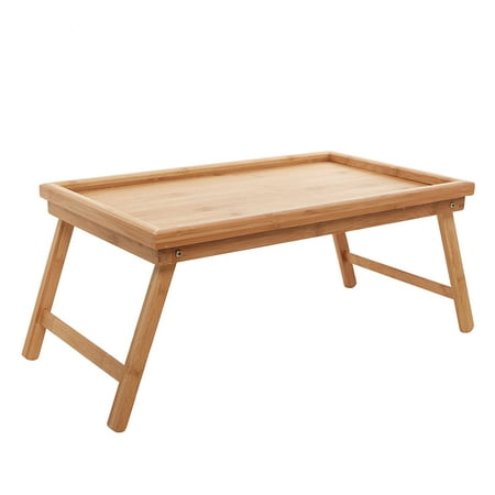 Ktaxon Wood Breakfast Bed Tray Lap Desk Serving Table Foldable