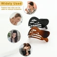 thumbnail image 6 of Unique Bargains 2pcs Flat Hair Clips for Women Flat Claw Clips for Thick Hair French Flat Hair Clips Amber, Black, 6 of 7