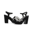 thumbnail image 2 of Zapatillas Wildcat para Mujer Tacon Ancho Fiesta Negro Plataforma 26, 2 of 6