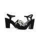 thumbnail image 2 of Zapatillas Wildcat para Mujer Tacon Ancho Fiesta Negro Plataforma 26, 2 of 6