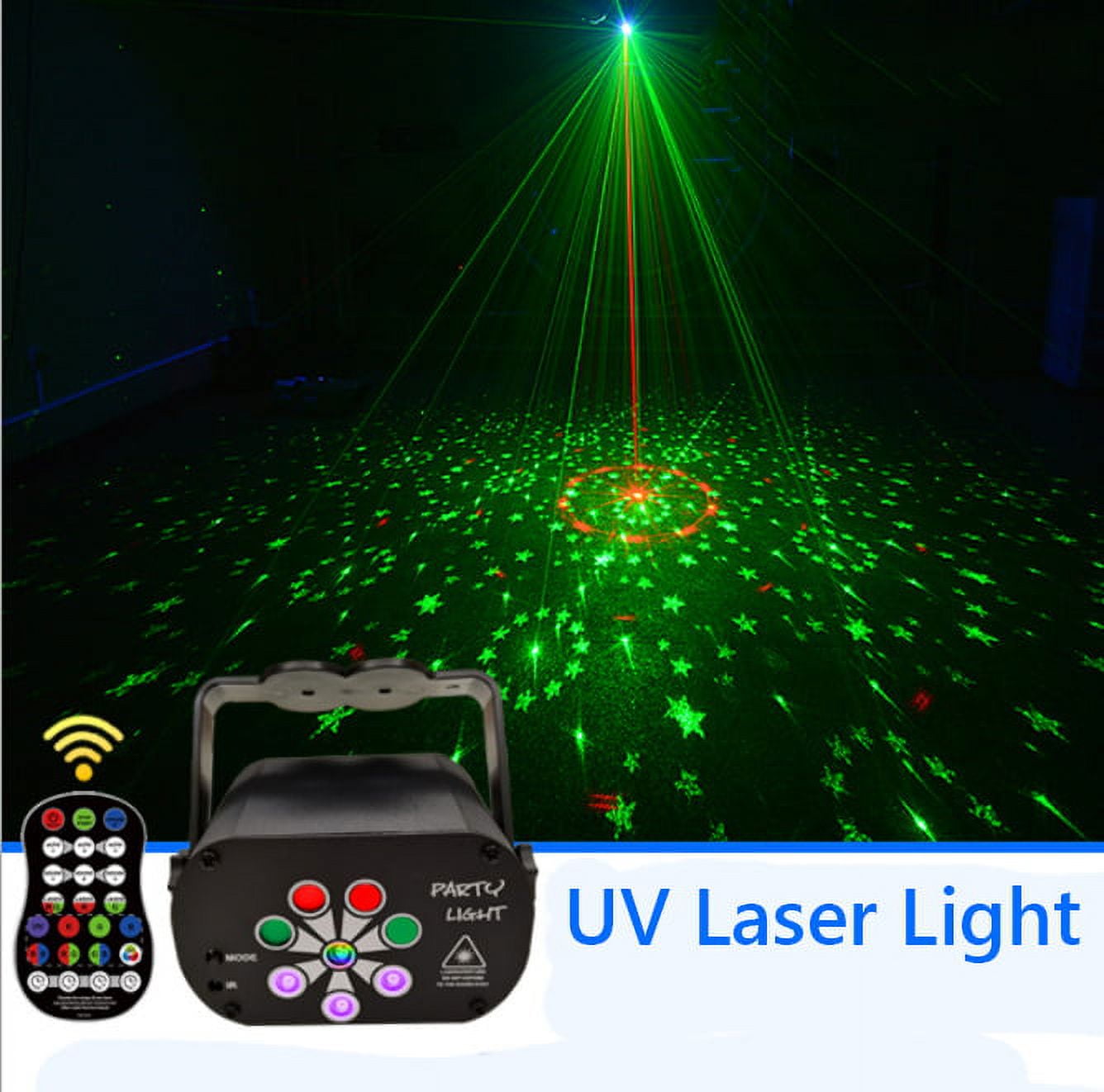 PENGXIANG Party Lights, RGB DJ Disco Stage Laser Light Sound Activated Led Projector for Christmas Halloween Decorations Gift Birthday Wedding Karaoke KTV Bar